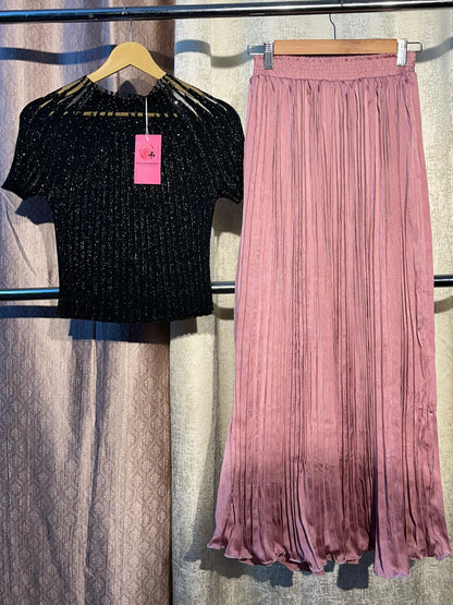 skirt with crop top "Two- piece set"