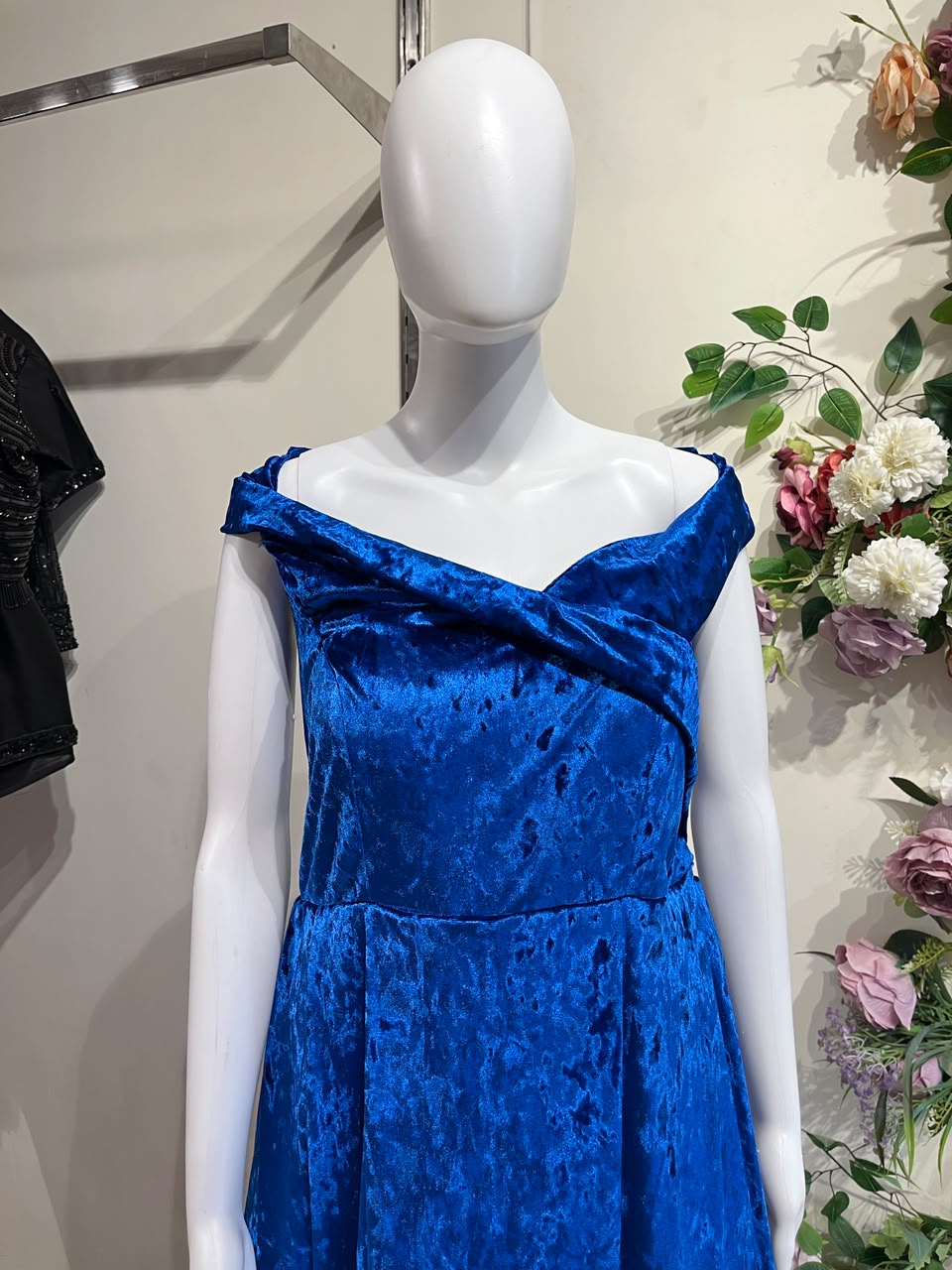 Royal Blue Velvet Dress RENTEL ONLY