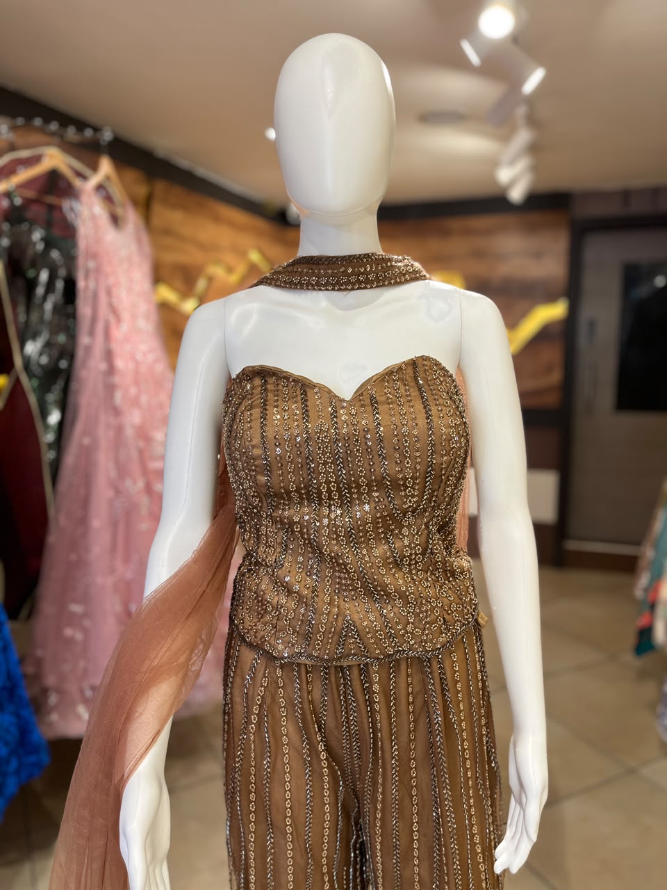 Brown & Gold Embellished Party RENTEL ONLY