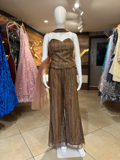 Brown & Gold Embellished Party RENTEL ONLY
