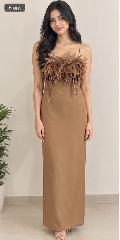 strapless maxi dress